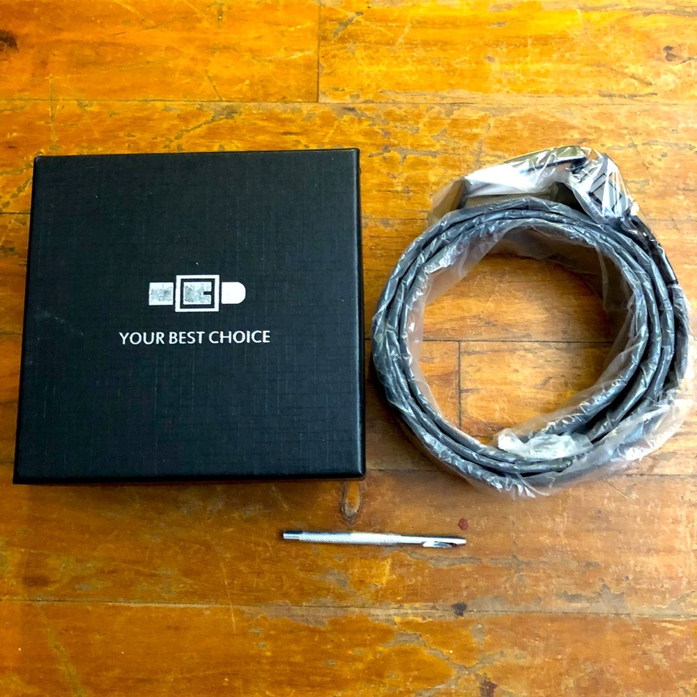 Mens Your Best Choice designer 48 inch black belt